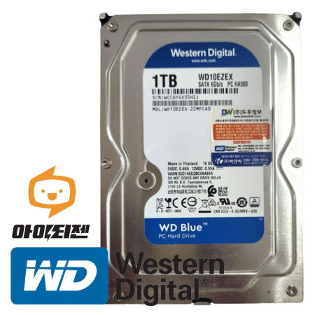 [중고]하드디스크 HDD 1TB 3.5인치 데스크탑 SATA 웨스턴디지털 WD10EZEX