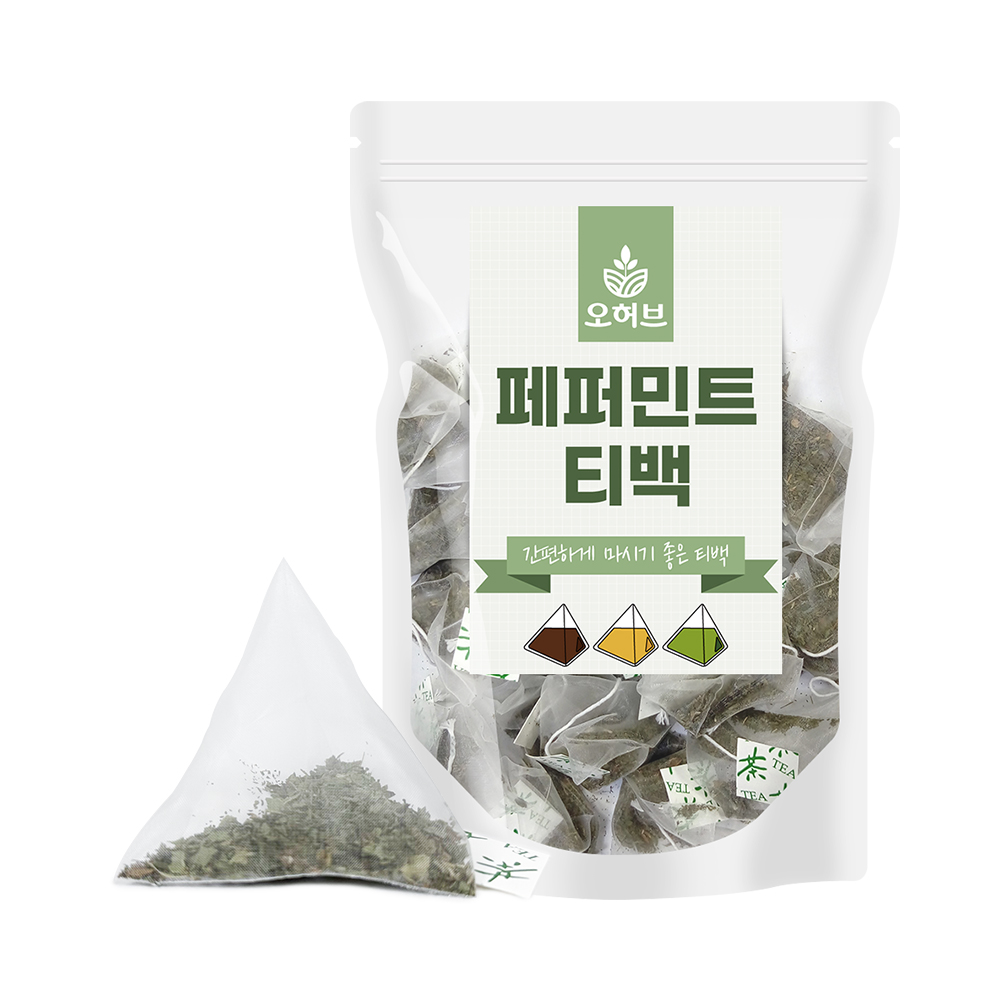 페퍼민트차 삼각티백 100티백 물대신차 허브차 허브티 - 메인 이미지