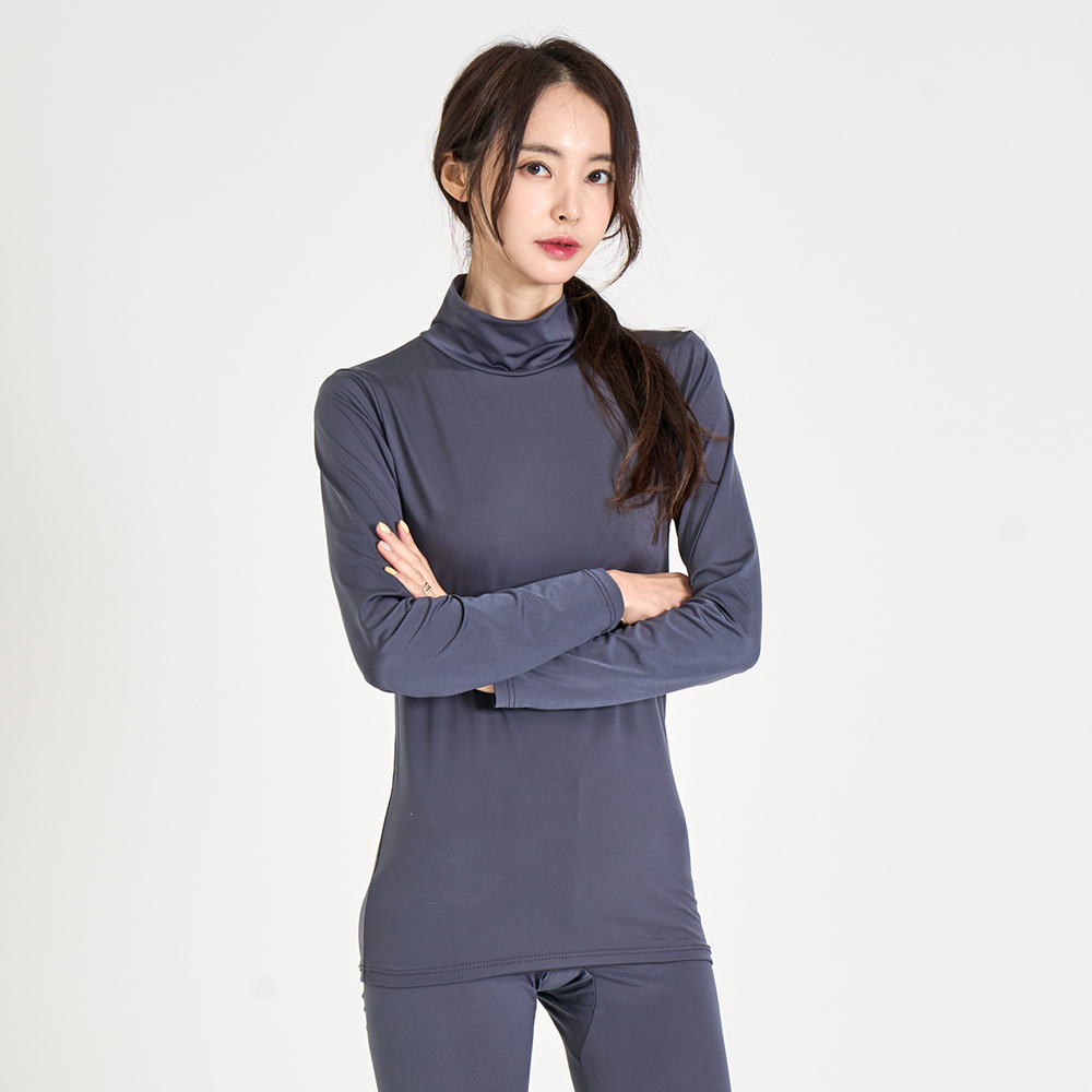 에이원 여성용 발열 기모 목폴라 내의 상의 99005 이미지 2