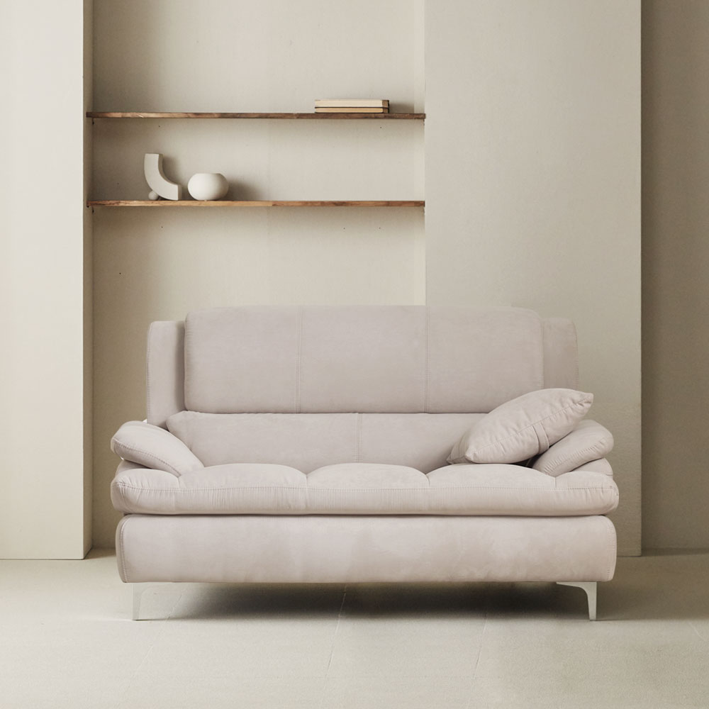 장인가구 콤마 기능성 아쿠아 2인 패브릭 소파 스툴포함