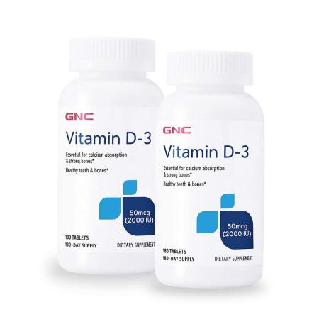 [해외]GNC Vitamin D3 2000IU 비타민D3 180정 2개