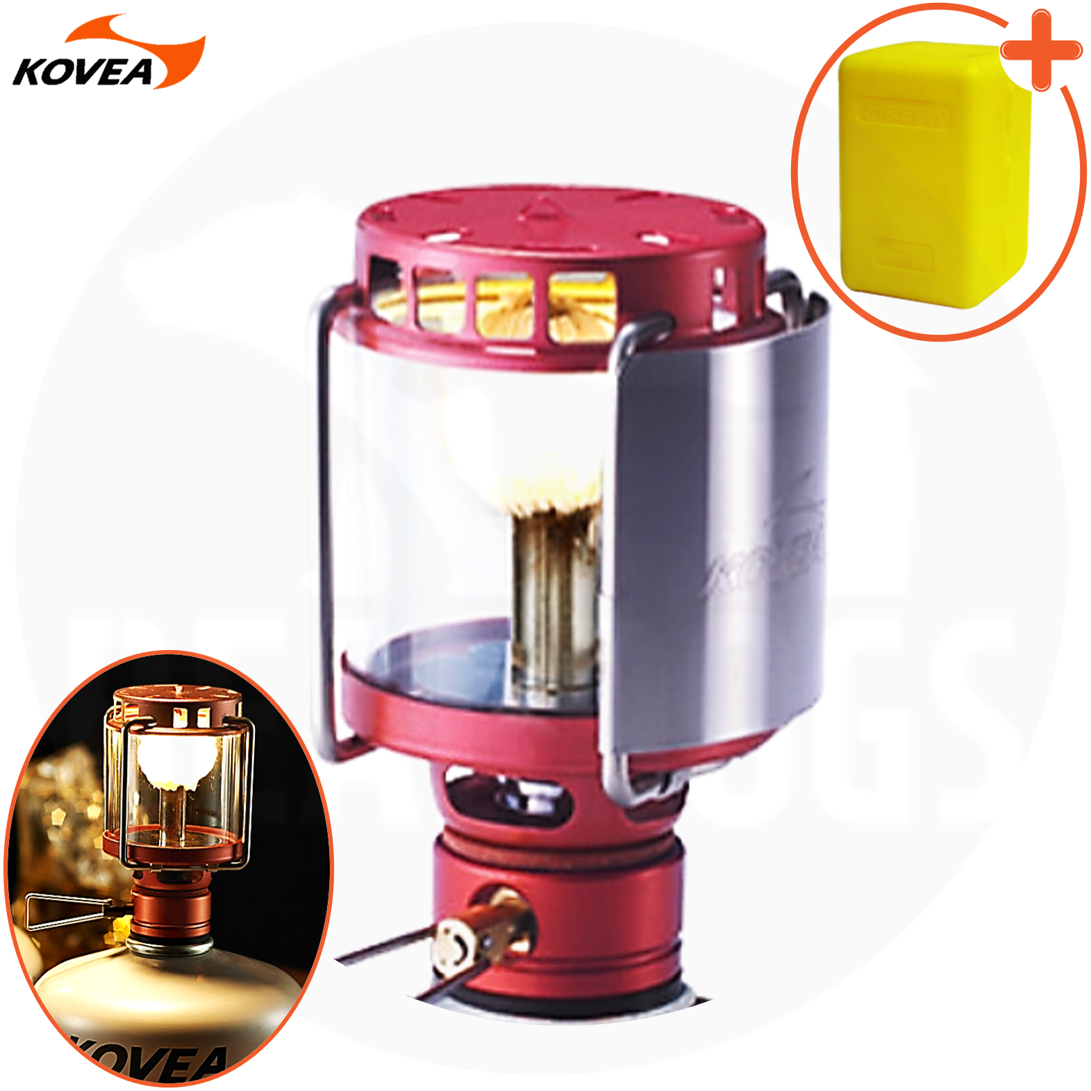 코베아 파이어 플라이 버건디 랜턴 차박 이소 가스 호환