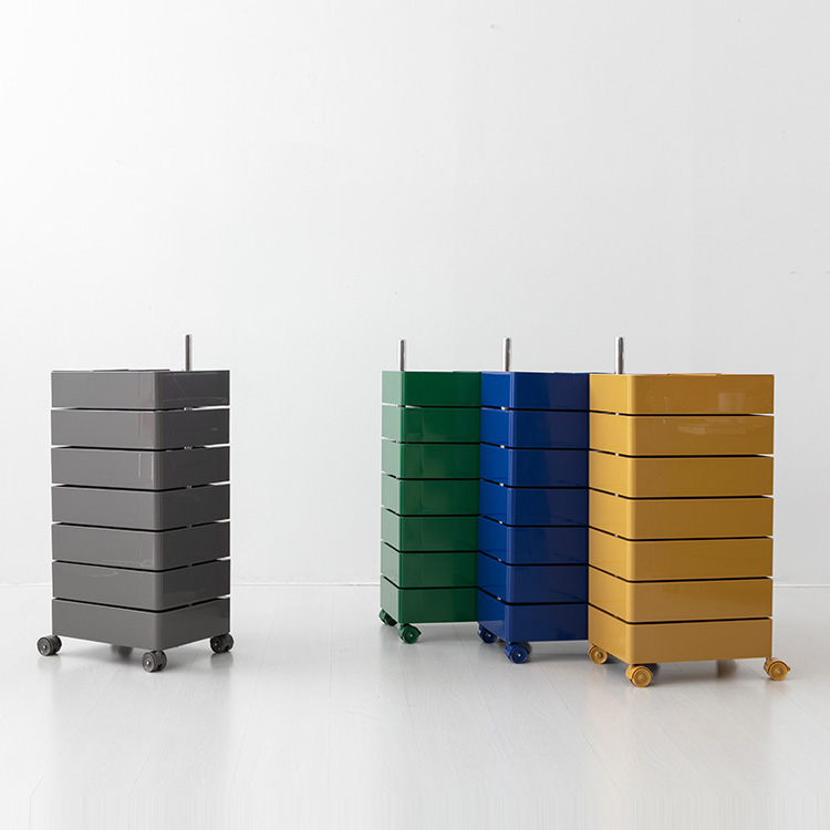 빙그리 회전서랍 트롤리 7단 스카이블루 7866.5273