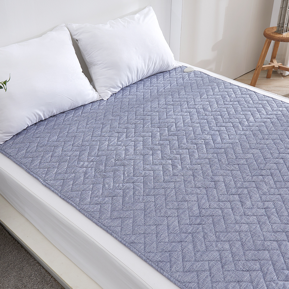 1+1 전기요 화이트체크 탄소매트 싱글 침대 전기매트 캠핑 워셔블