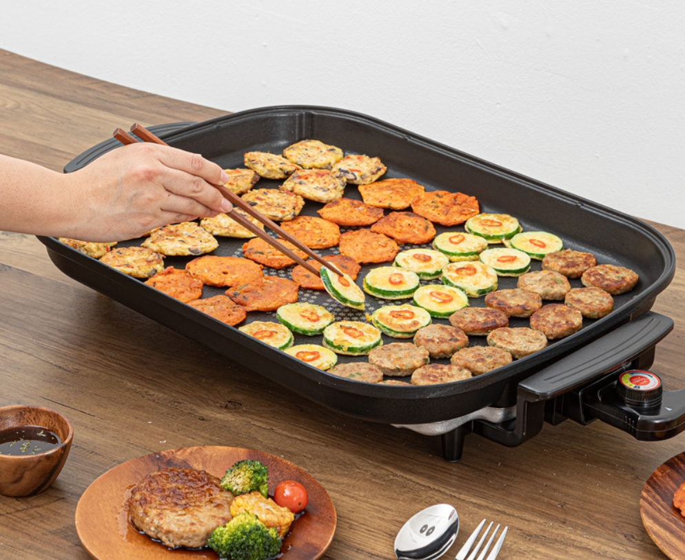 연기안나는 명절 부침개 전기 그릴 팬 키친아트 냄새없는 후라이팬 동그랑땡 전부치는 잔치팬