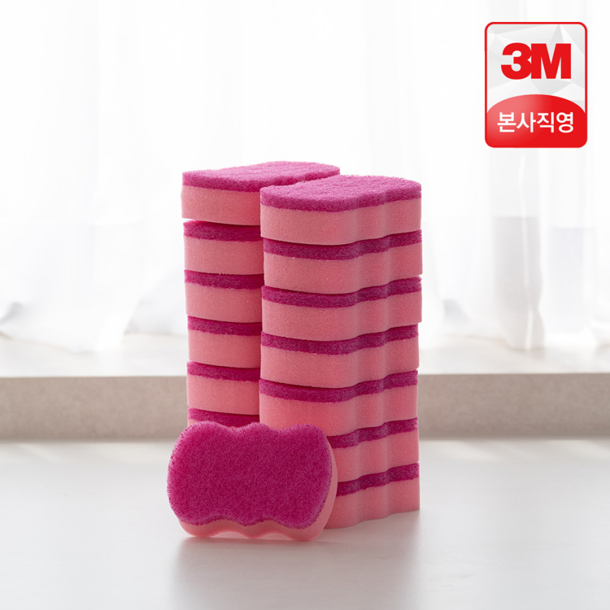 3M 스카치브라이트 제로스크래치 스펀지 수세미 3개입, 5개 사진 3