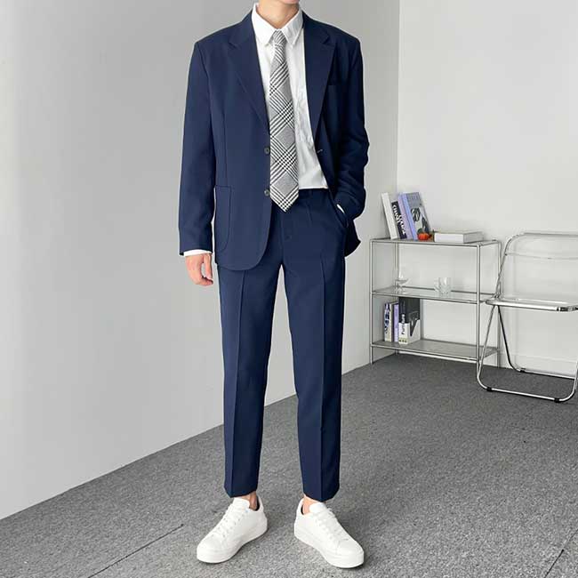 남자 드류 봄 여름 가을 스판 셋업 수트 정장 세트 8컬러 이미지 3