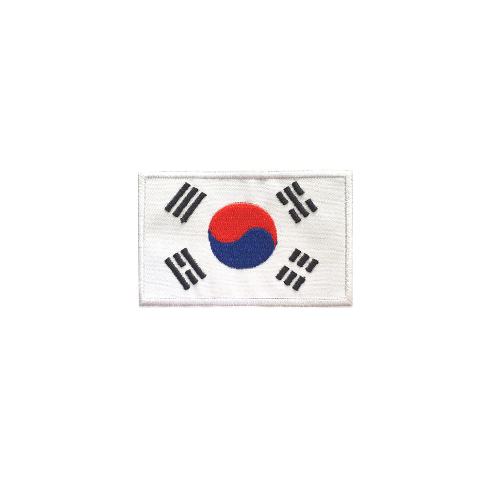 자수 태극기 마크 와펜 밀리터리 전술 군용 국기 벨크로 패치 - 상품 이미지