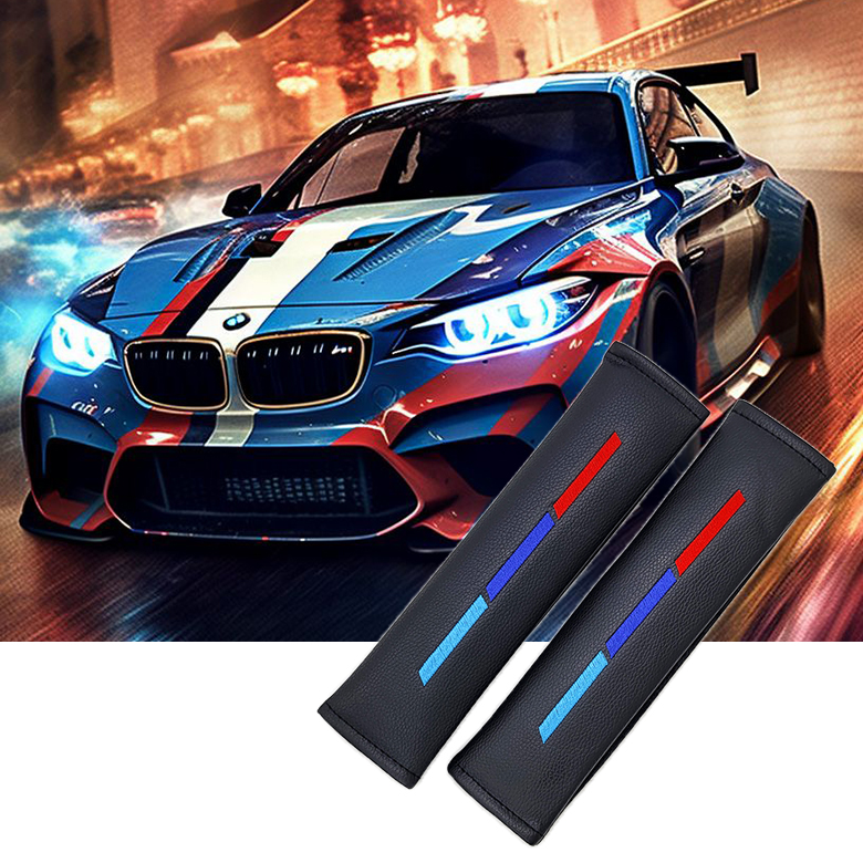 1+1 삼선 자동차 가죽 안전벨트 커버 BMW 악세사리 - 상품 이미지