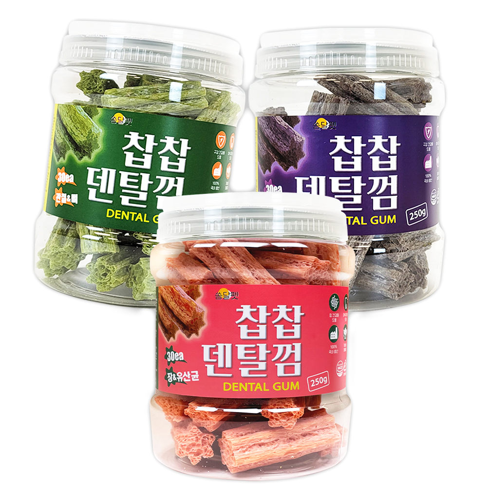 찹찹 덴탈껌 강아지 치석제거 개껌 쏨달펫 관절+눈+장, 750g, 90개 - 메인 이미지