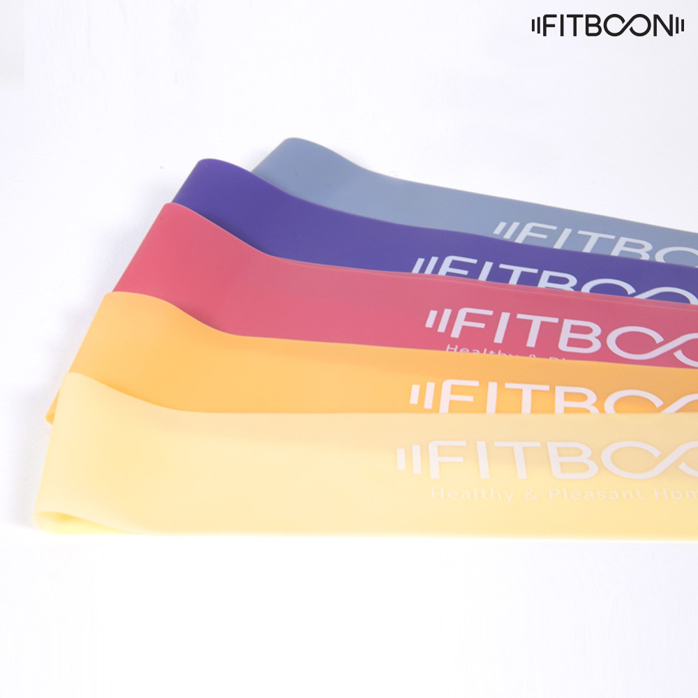 핏분 천연 라텍스 루프밴드 5종세트 근력 스트레칭 운동