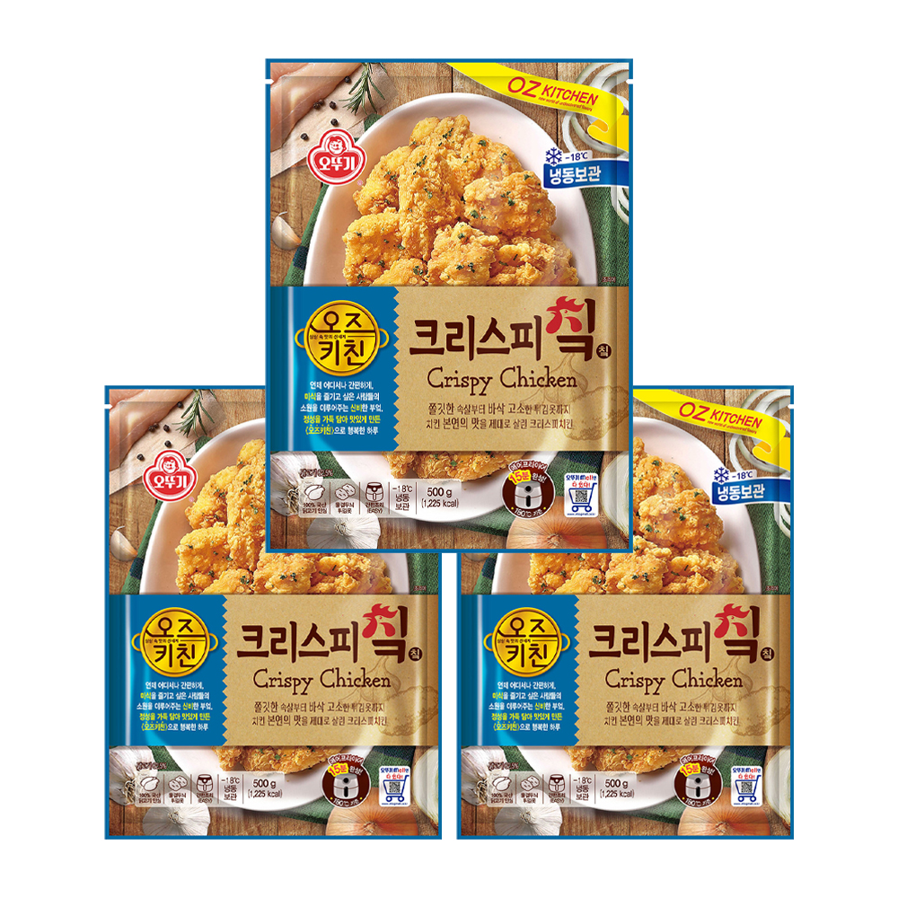 오뚜기 오즈키친 크리스피치킨 500g 3개 - 상품 이미지