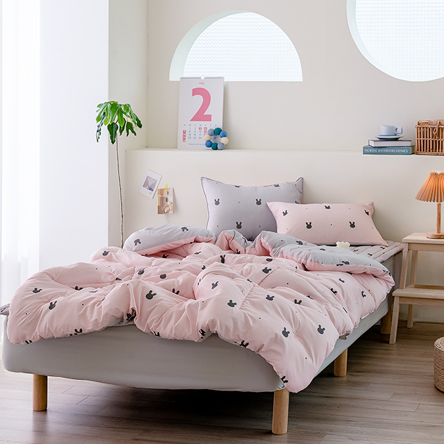 래빗 도트 핑크 알러지케어 부드러운 어린이 차렵이불 단품 S/SS