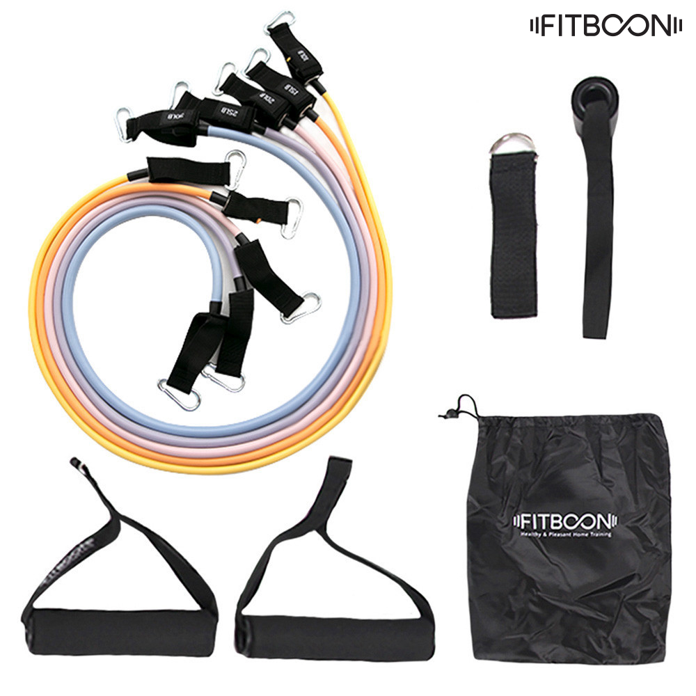 핏분 튜빙밴드 풀세트 발목 팔 그립 도어앵커 운동 고무 밴드 근력 헬스 요가 홈트 기구