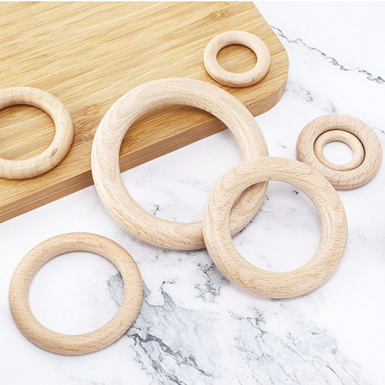 (대용량 50개) 6cm~7cm 마크라메재료 드림캐쳐 우드링 나무링 - 상세 이미지 4
