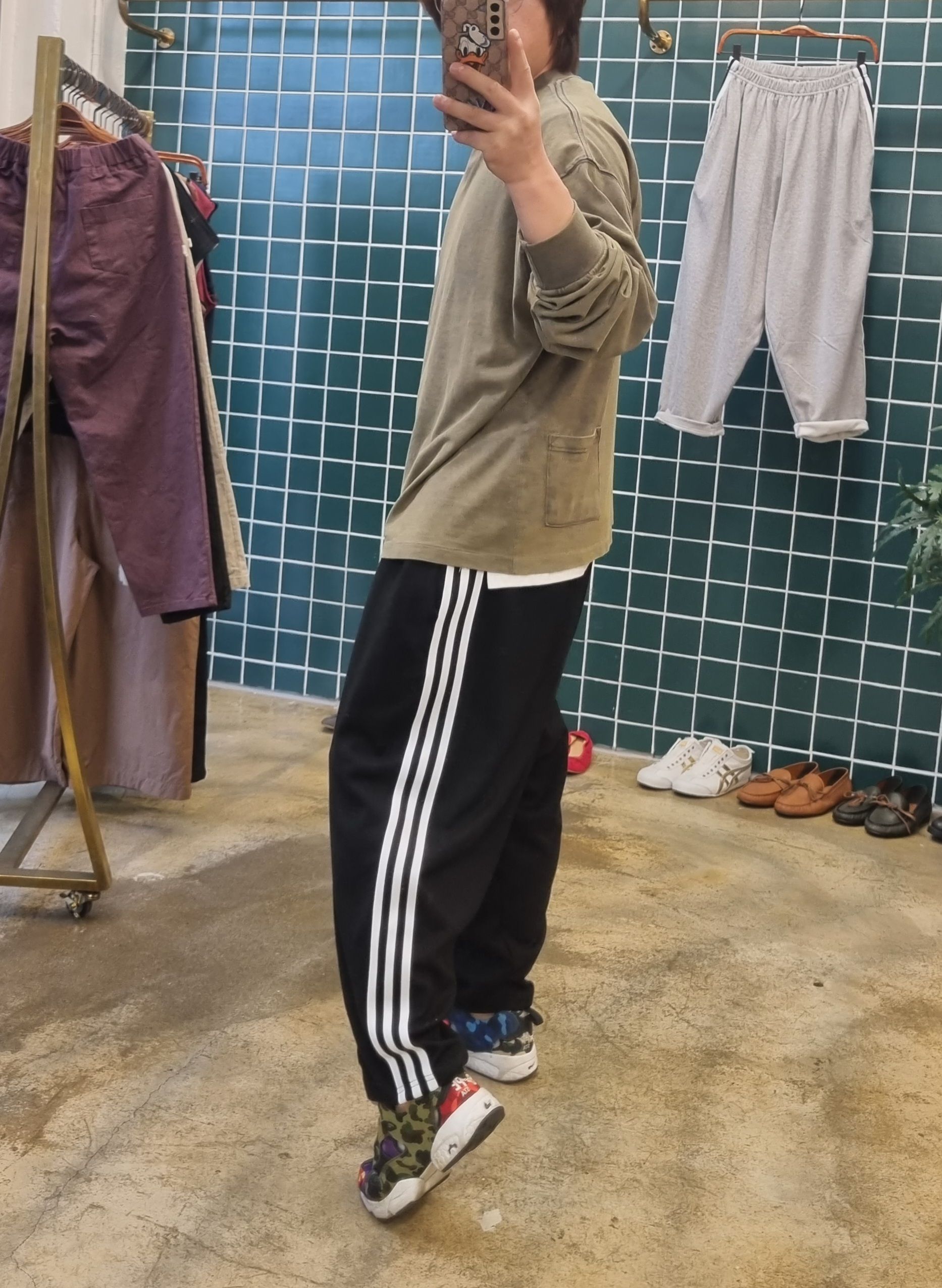 (남여공용) 와이드 면 트레이닝 배기바지 이미지 2