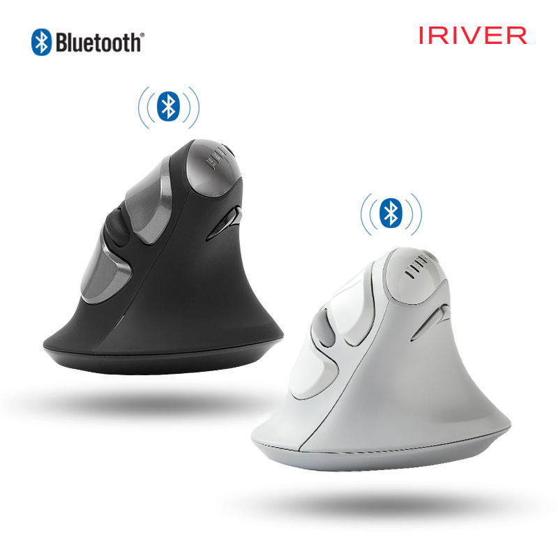 아이리버 EQWEAR-EV3 인체공학 버티컬 무소음 듀얼 무선 블루투스 마우스 화이트