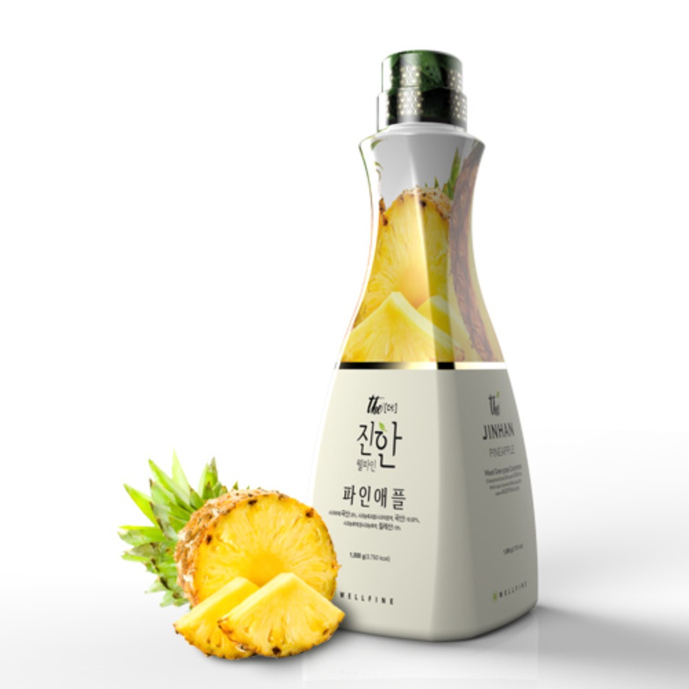웰파인 더진한 파인애플 농축에이드 과일음료베이스 1.5kg 카페재료+펌프지원 - 상품 이미지