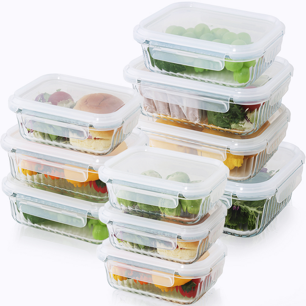 네오플램 내열유리 반찬통 밀폐용기 10p세트