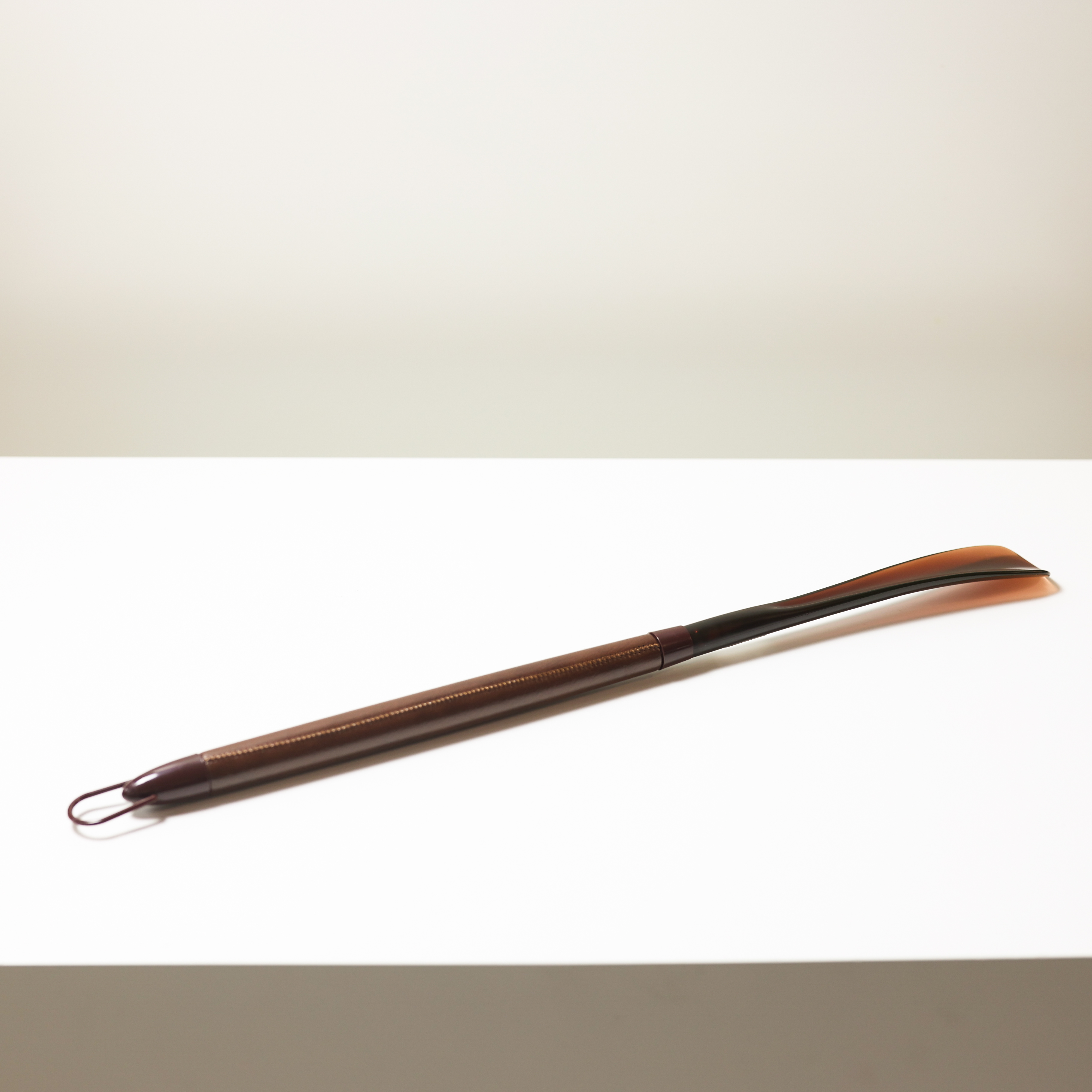 브라운 가죽 스티치 롱 구둣주걱 60cm - 상세 이미지 2