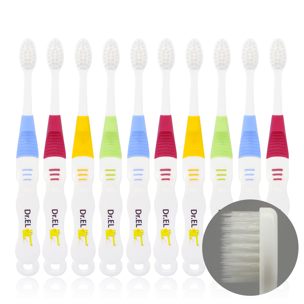 닥터이엘 이중 미세모 유아 어린이 칫솔 키즈 초등학생 3세이상용 10개입