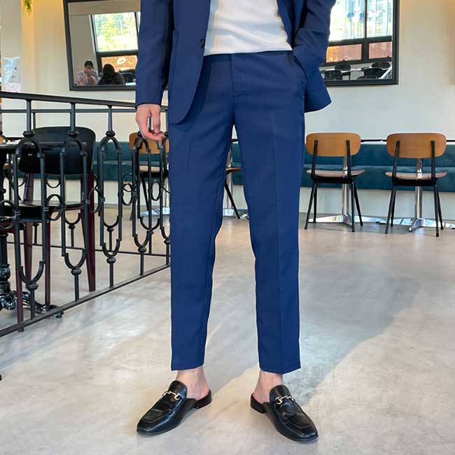 남자 드류 봄 여름 가을 스판 슬랙스 정장 바지 8컬러 - 상세 이미지 2