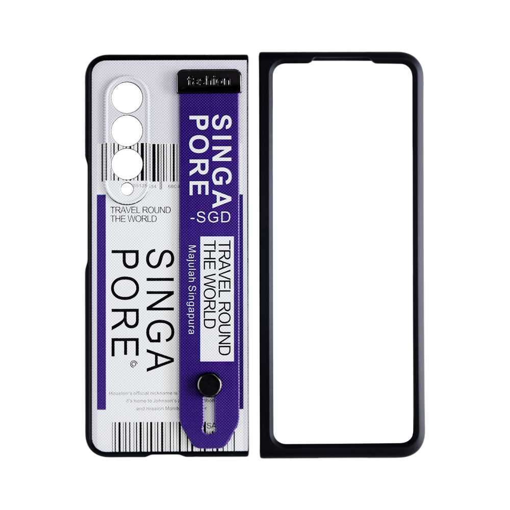 갤럭시 폴드4 보라 보딩패스 스트랩겸용 거치대 케이스 - 상세 이미지 4