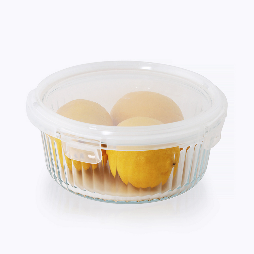 네오플램 스탠다드 내열유리 반찬통 밀폐용기 원형 950ml, 1개 - 상품 이미지