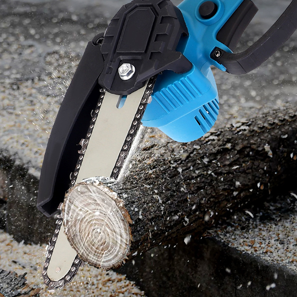 헤몬 21V 무선 전기톱 20cm 충전식 전동 체인톱 풀세트 이미지 2