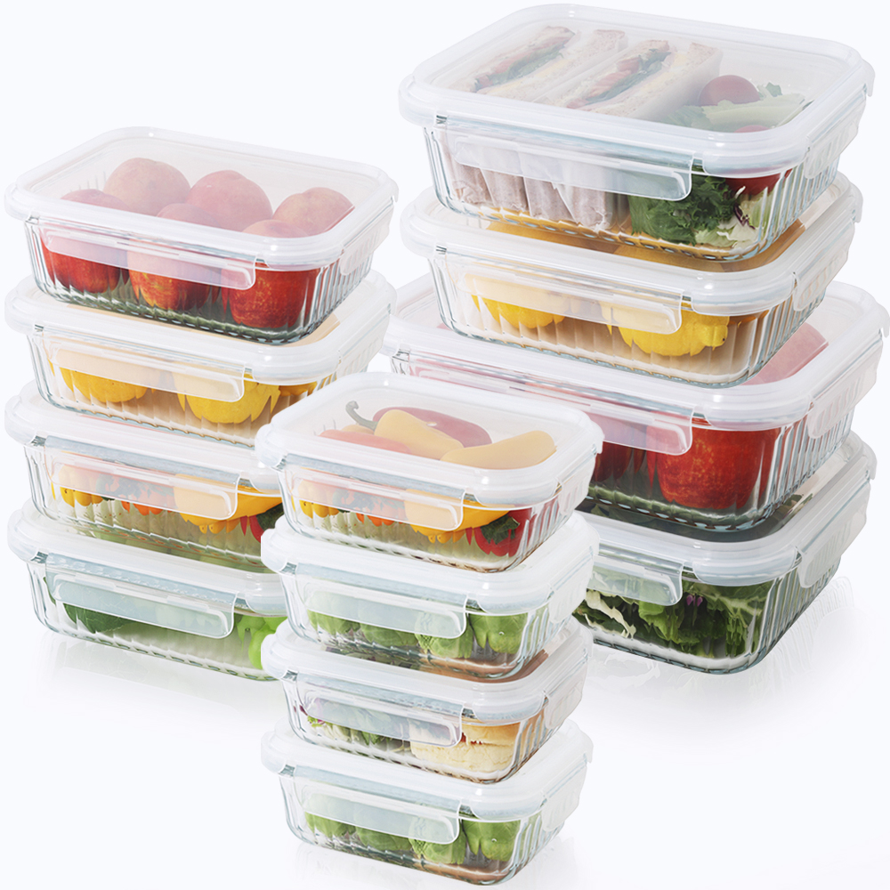 네오플램 내열유리 반찬통 밀폐용기 12p세트