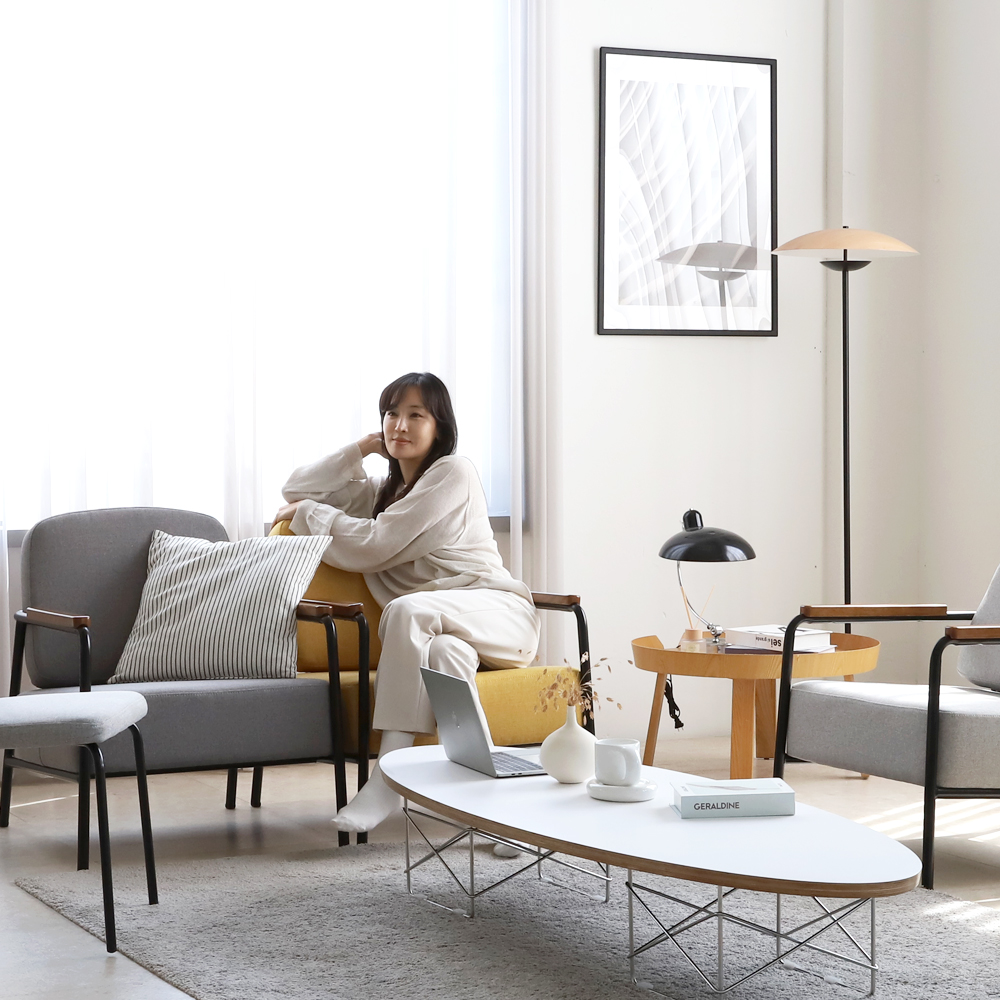 까사 1인용 안락의자 인테리어 디자인 패브릭소파 라운지 암체어