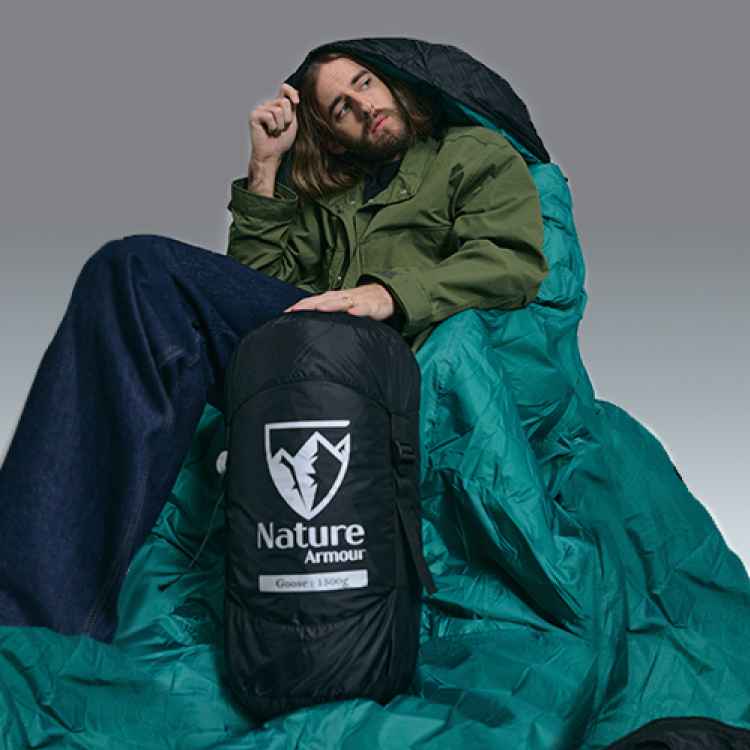 네이처아머 캠핑 침낭 구스 이불 거위털 백패킹 사계절 동계 겨울 버닝 단품 1개