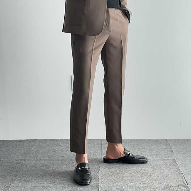 남자 드류 봄 여름 가을 스판 슬랙스 정장 바지 8컬러 - 상세 이미지 5