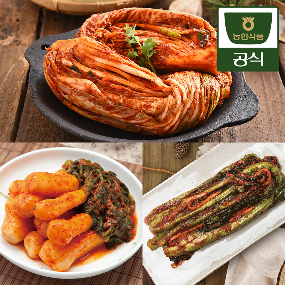 농협식품 한국농협김치 세트 (포기2kg+총각2kg+갓1kg) - 메인 이미지