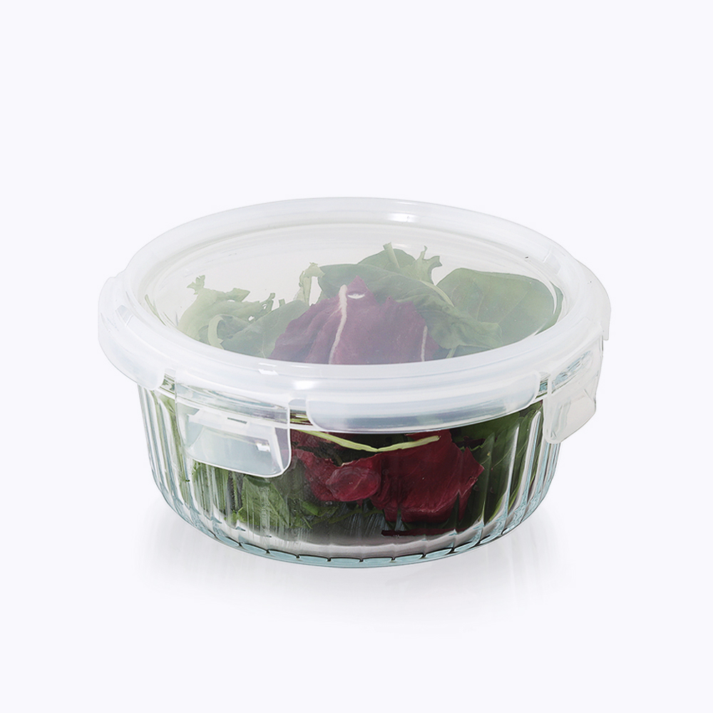 네오플램 스탠다드 내열유리 반찬통 밀폐용기 원형 620ml, 1개 - 상품 이미지