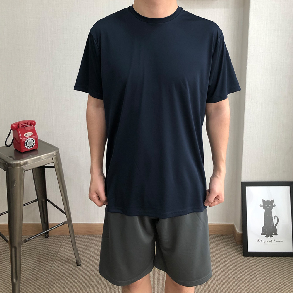 1+1 기능성 쿨론 무지 반팔 티셔츠 운동 헬스 빅사이즈