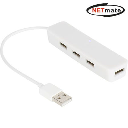 강원전자 넷메이트 NMX-BY222 USB2.0 4포트 무전원 허브 (화이트)