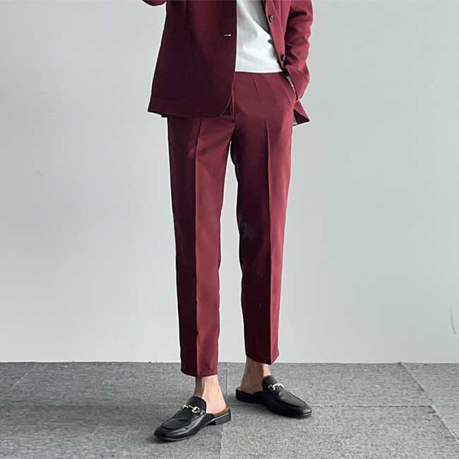 남자 드류 봄 여름 가을 스판 슬랙스 정장 바지 8컬러 - 상세 이미지 4