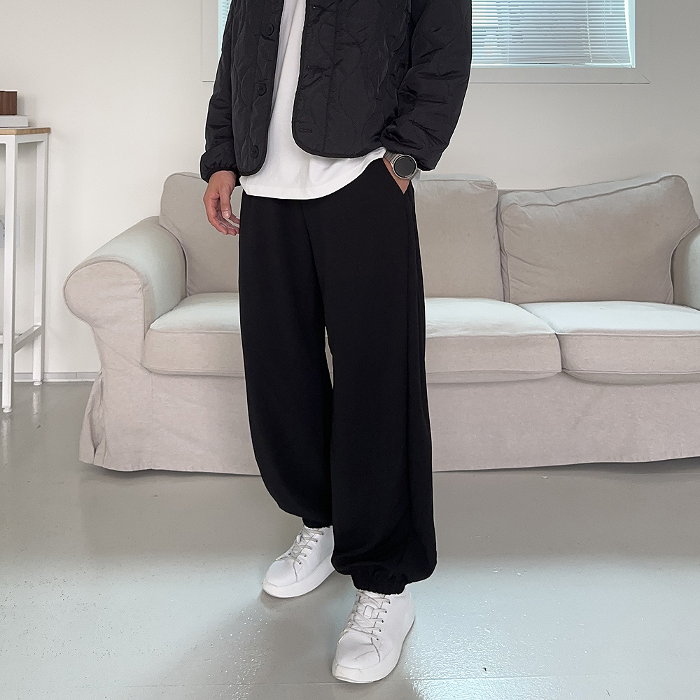 1+1 남자조거팬츠 남성바지 밴딩 항아리바지 이미지 2
