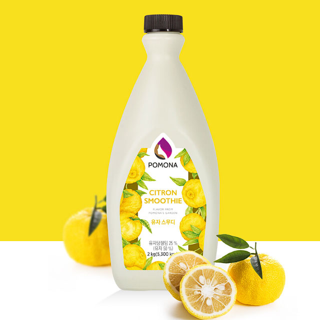 포모나 유자스무디 2kg 유자퓨레+카페행주지원