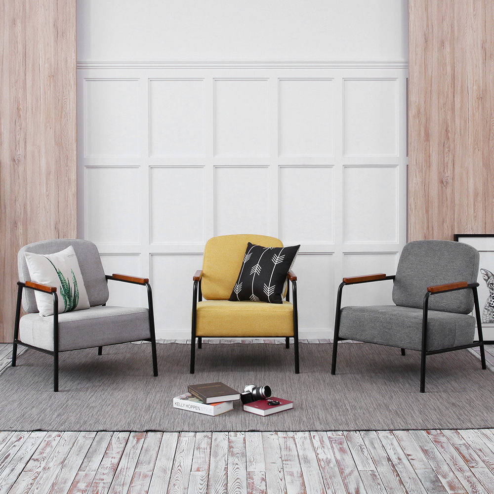 까사 1인용 안락의자 인테리어 디자인 패브릭소파 라운지 암체어