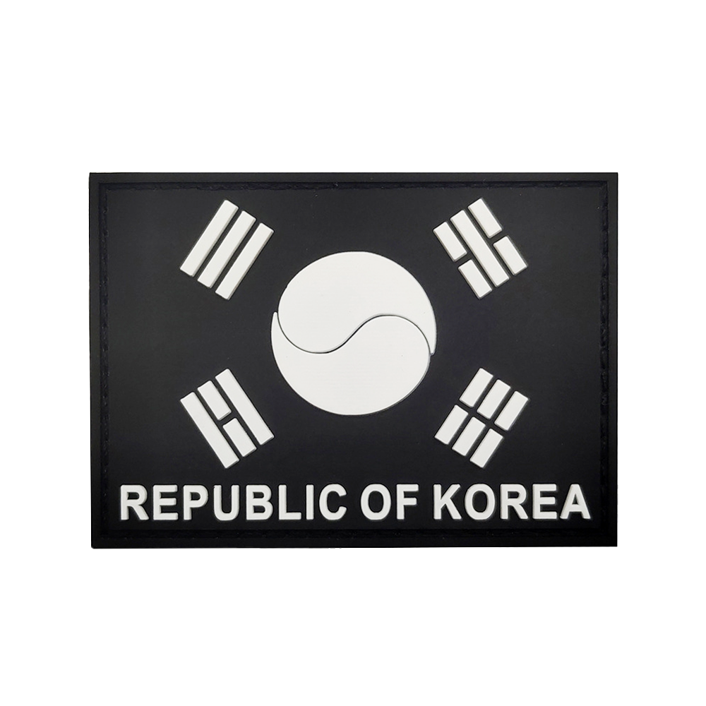 태극기 고무 패치 PVC 벨크로 와펜 - 상세 이미지 2