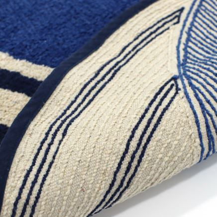 고래 롱 순면 발매트 아이방 러그 블루, 125x45cm