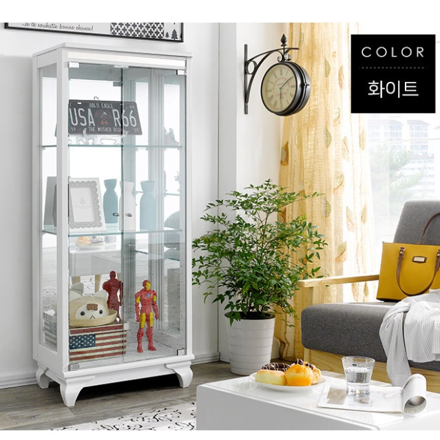 유리진열장 고급 거실유리장 엔틱장식장 클래식 빈티지장식장