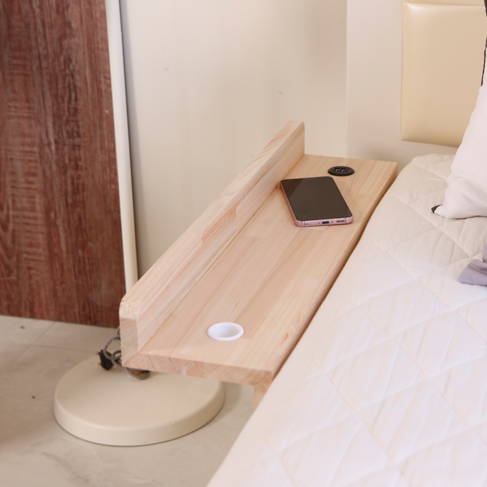 아이린의 엘린 침대 안방 보조 화이트 원목 미니 협탁 대용 틈새 매트리스 선반 218