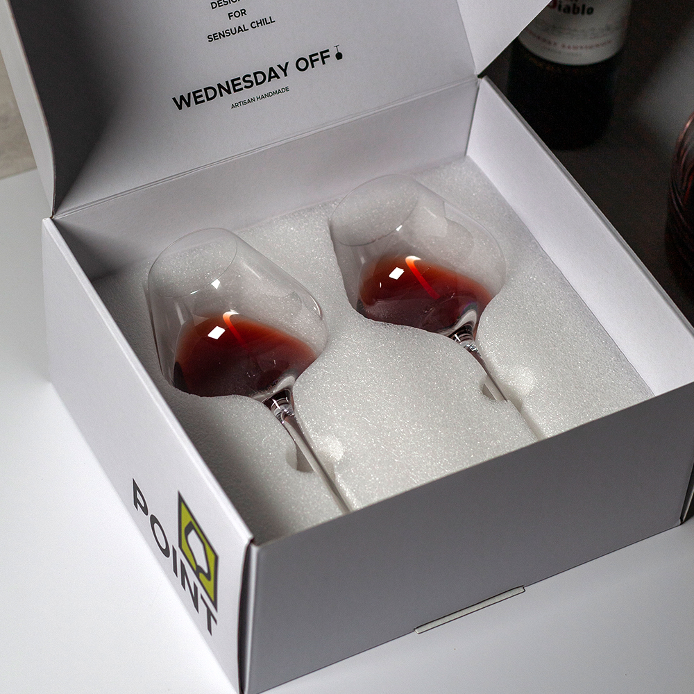 포인트 크리스탈 와인잔 레드 화이트 2P선물세트 고블렛잔 - 상세 이미지 4