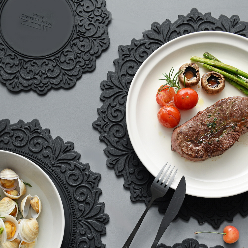 벨류세라믹 아멜리아 실리콘 식탁매트 테이블매트 플레이트 35cm - 상세 이미지 4