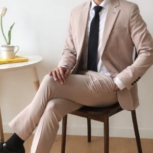 남자 헤이더 봄 가을 사계절 스판 블레이저 수트 정장 자켓 90-110 착용 후기 | 사이즈/핏 총정리 - 상품 이미지 4