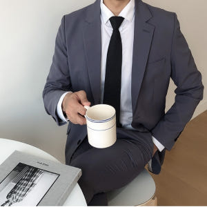남자 헤이더 봄 가을 사계절 스판 블레이저 수트 정장 자켓 90-110 착용 후기 | 사이즈/핏 총정리 - 상품 이미지 2