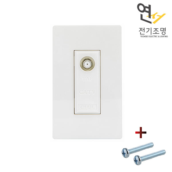 제일전기 디노 스위치 콘센트 통신 커버 교체 CATV3방 D-INNO 커버 화이트 - 상세 이미지 2